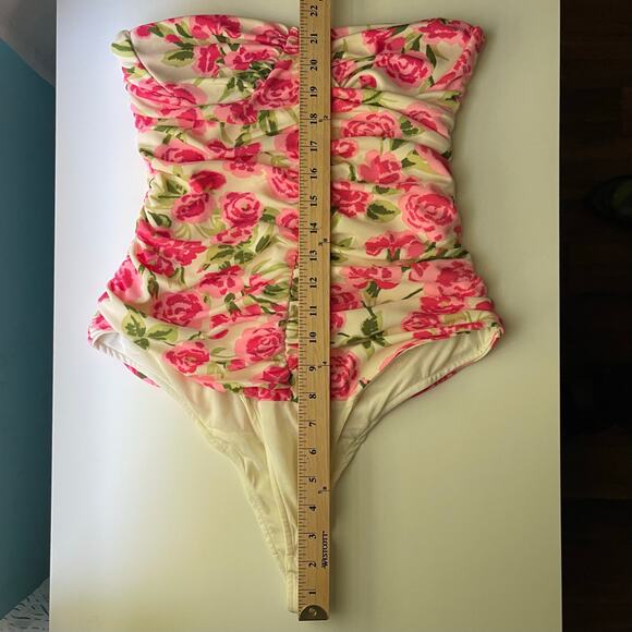 Zara Pink and Green Floral Blouse - Picture 15 of 16